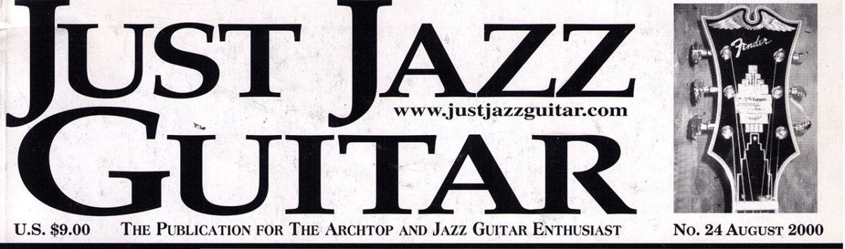 Just Jazz Guitar Magazine, August 2000 issue featuring Robert Conti performance review