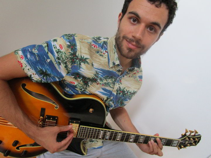 Joseph Ahmad with his Conti Heirloom Archtop