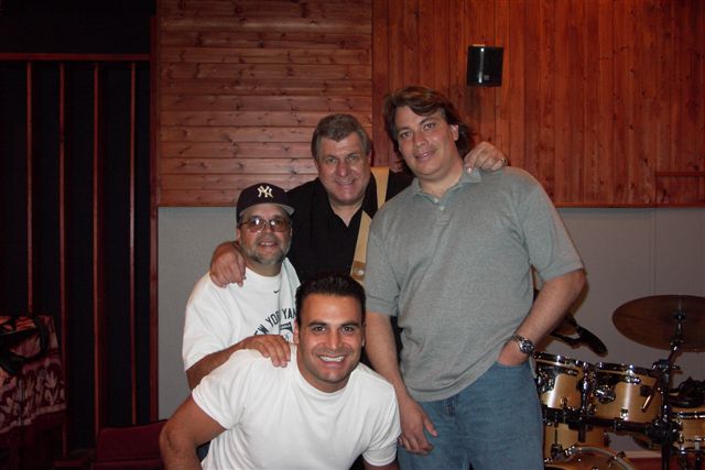 Robert Conti, Rocco Barbato, Aldo Bentivegna, Billy Moran @ 2004 Recording Session of To The Brink!