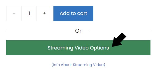Arrow pointing to streaming video options button